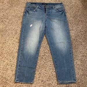 Lucky Brand 6/28 Dylan Boyfriend Jeans Button Fly Whisker Distressed